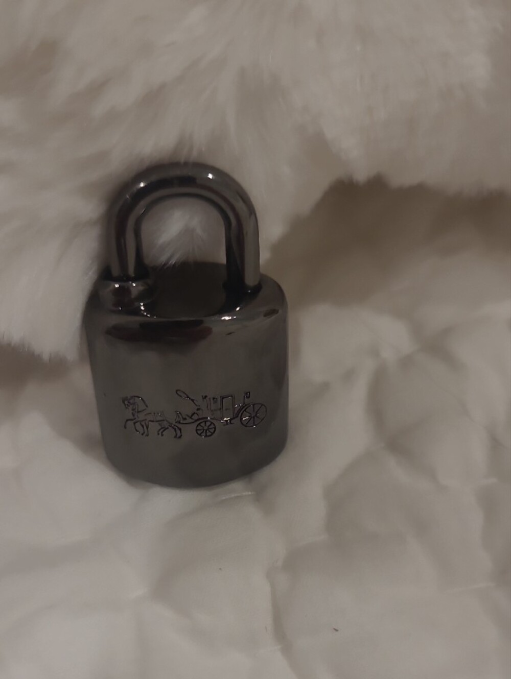 Coach Gunmetal Lock And Key Charm - Picture 3 of 7